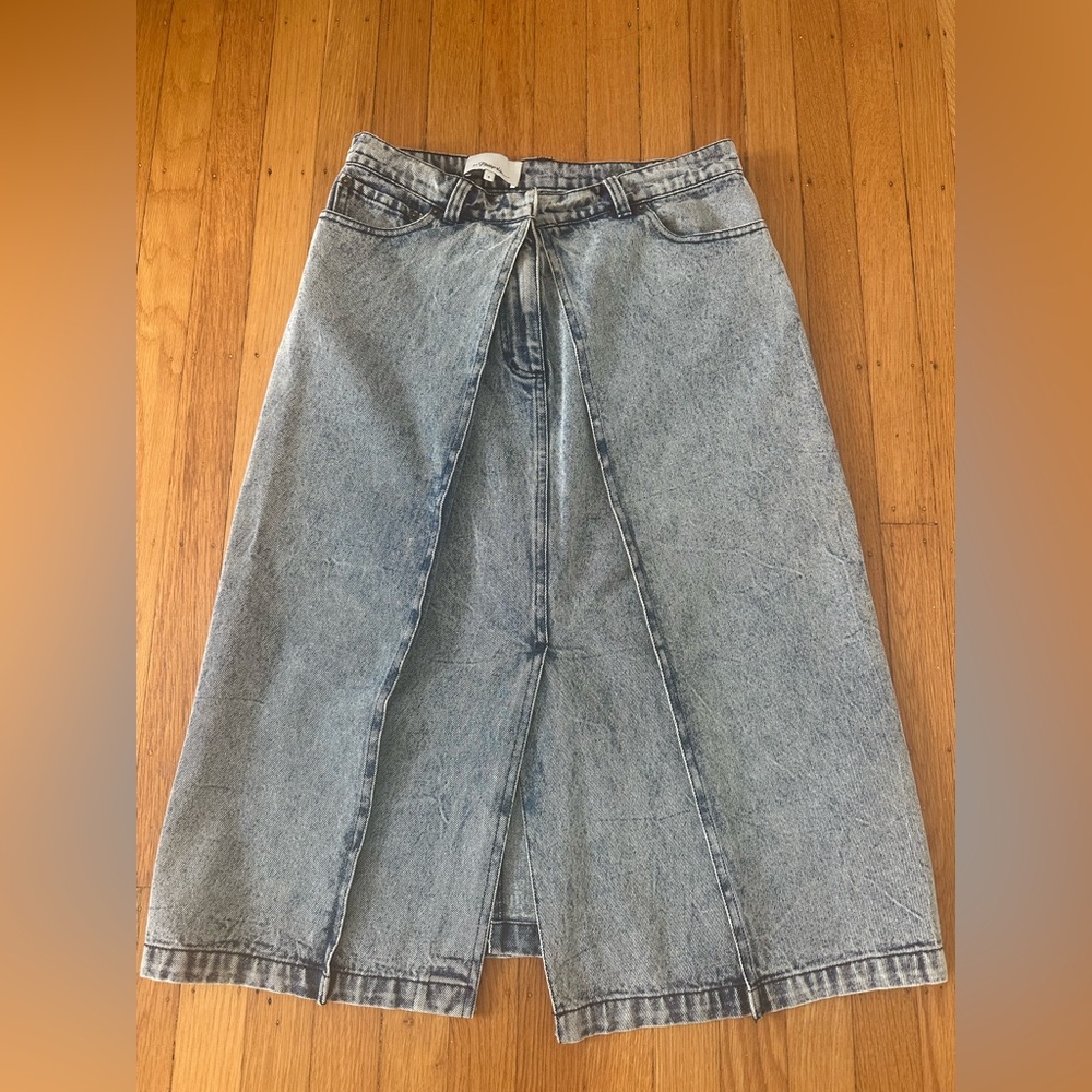 3.1 Phillip Lim Blue Denim Midi Skirt